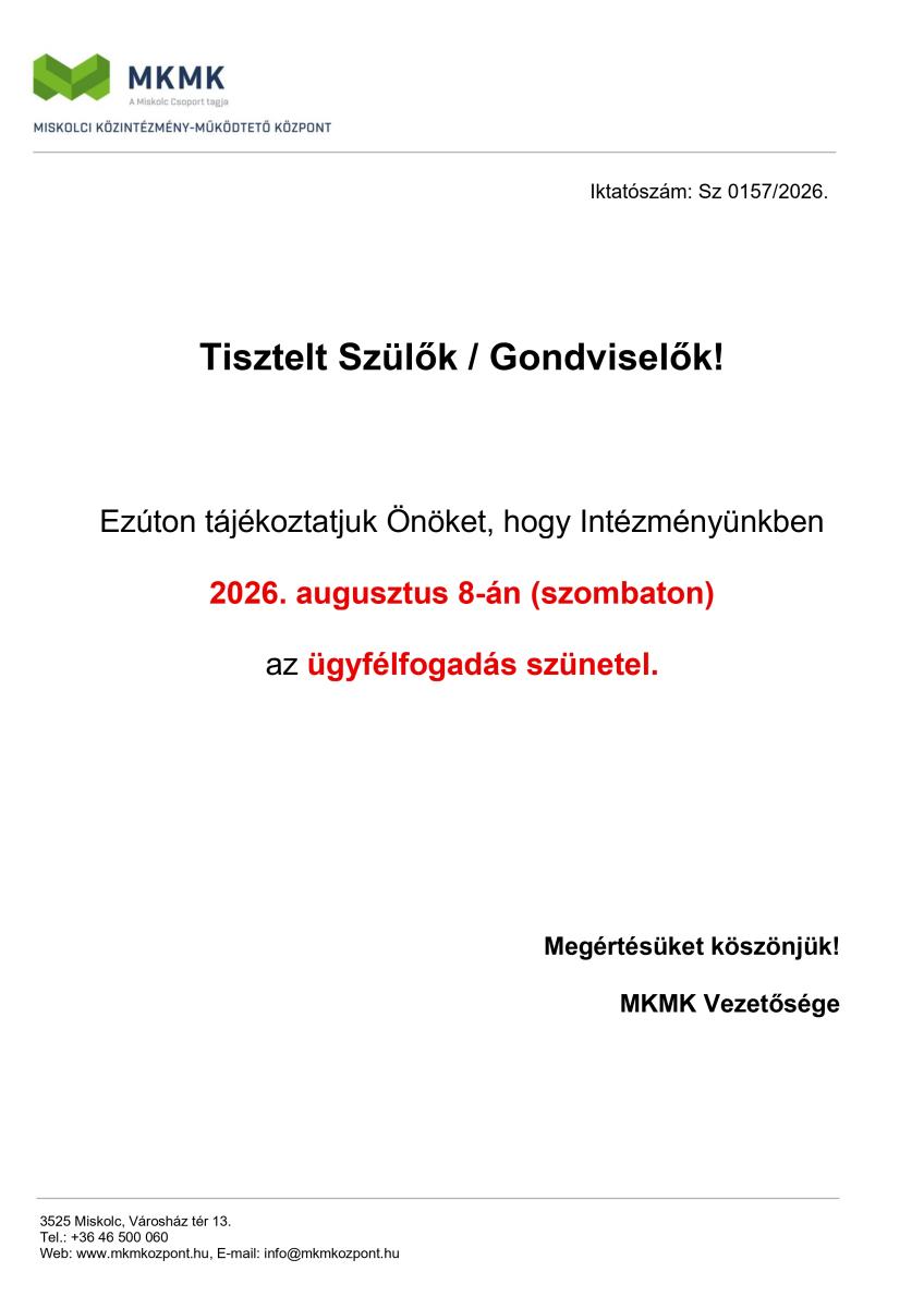Tájékoztatás